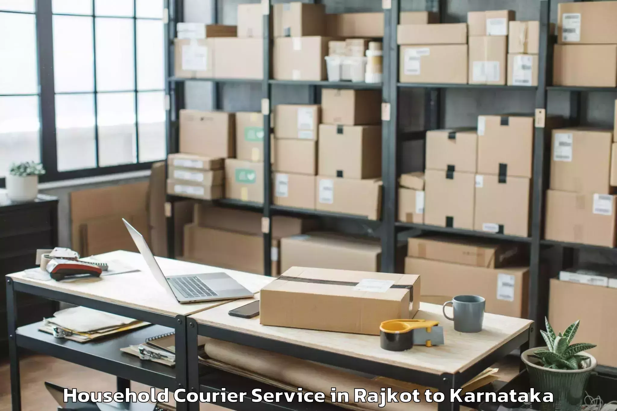 Reliable Rajkot to Gulbarga University Gulbarga Household Courier